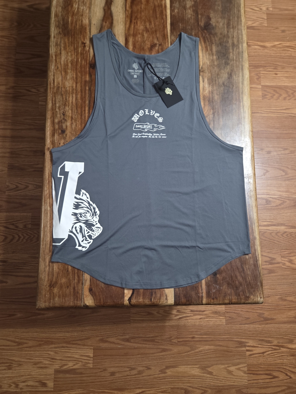 Darc Sport Men's -Dry Wolf- Gray "Our Stamp" Tank Top